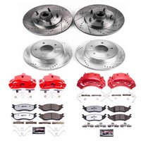 Z36 Truck and SUV Ceramic Brake Pad, Drilled & Slotted Rotor, and Caliper Kit for 2004-2006 Ford E-150/E-150 Club Wagon