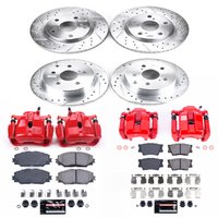 Z23 Daily Driver Carbon-Fiber Ceramic Pads Drilled & Slotted Rotor & Caliper Kit for 2012-2018 Toyota RAV4