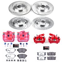 Z26 Street Performance Ceramic Brake Pad, Drilled Slotted Rotor, and Caliper Kit for 2001-2005 Mazda Miata