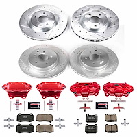 Z23 Daily Driver Carbon-Fiber Ceramic Pads Drilled & Slotted Rotor & Caliper Kit for 2003-2004 INFINITI G35