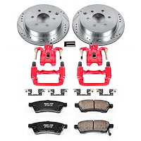 High Performance Brake Upgrade Kit Cross-Drilled and Slotted Rotors Z23 Evolution Sport High Carbon