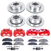 Z23 Daily Driver Carbon-Fiber Ceramic Pads Drilled & Slotted Rotor & Caliper Kit for 2011-2012 Ram 3500