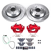 Z23 Daily Driver Carbon-Fiber Ceramic Pads Drilled & Slotted Rotor & Caliper Kit for 2001-2006 BMW M3