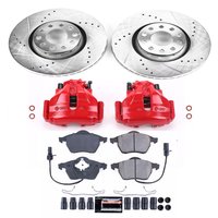 Z23 Daily Driver Carbon-Fiber Ceramic Pads Drilled & Slotted Rotor & Caliper Kit for 1998-1999 Audi A6