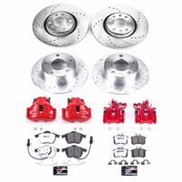 Z26 Street Performance Ceramic Brake Pad, Drilled Slotted Rotor, and Caliper Kit for 1998-1999 Audi A6