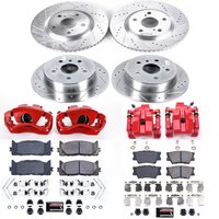 Z23 Daily Driver Carbon-Fiber Ceramic Pads Drilled & Slotted Rotor & Caliper Kit for 2013-2018 Lexus ES300h/ES350