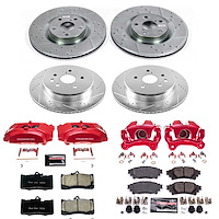 Z23 Daily Driver Carbon-Fiber Ceramic Pads Drilled & Slotted Rotor & Caliper Kit for 2016-2020 Lexus IS300