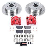 Z23 Daily Driver Carbon-Fiber Ceramic Pads Drilled & Slotted Rotor & Caliper Kit for 2013-2018 Lexus ES300h/ES350