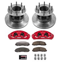 Z36 Truck and SUV Ceramic Brake Pad, Drilled & Slotted Rotor, and Caliper Kit for 2013-2016 Ford F-350 Super Duty