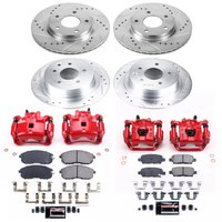 Z23 Daily Driver Carbon-Fiber Ceramic Pads Drilled & Slotted Rotor & Caliper Kit for 2013-2018 Nissan Sentra
