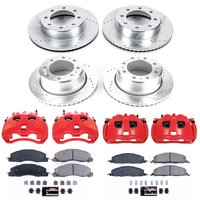 Z23 Daily Driver Carbon-Fiber Ceramic Pads Drilled & Slotted Rotor & Caliper Kit for 2013-2018 Ram 3500