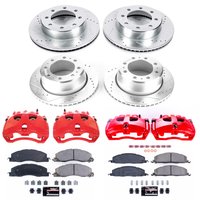 Z23 Daily Driver Carbon-Fiber Ceramic Pads Drilled & Slotted Rotor & Caliper Kit for 2013-2018 Ram 3500