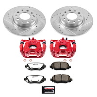 Z36 Truck and SUV Ceramic Brake Pad, Drilled & Slotted Rotor, and Caliper Kit for 2015-2023 Jeep Renegade
