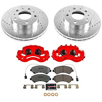 KC7303-36 Z36 Truck & SUV Ceramic Brake Pad, Drilled & Slotted Rotor, & Caliper Kit