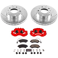 KC7303 Z23 Daily Driver Carbon-Fiber Ceramic Pads Drilled & Slotted Rotor & Caliper Kit