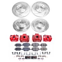 KC7557 Z23 Daily Driver Carbon-Fiber Ceramic Pads Drilled & Slotted Rotor & Caliper Kit