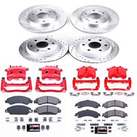 Z23 Daily Driver Carbon-Fiber Ceramic Pads Drilled & Slotted Rotor & Caliper Kit for 2005-2007 GMC Sierra 1500 Classic/Sierra 15
