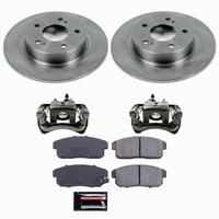Direct OE Stock Replacement Low-Dust Ceramic Brake Pad, Rotor and Caliper Kit for 2001-2003 Nissan Maxima