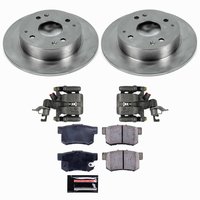 Direct OE Stock Replacement Low-Dust Ceramic Brake Pad, Rotor and Caliper Kit for 1998-2002 Honda Accord