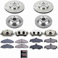 Direct OE Stock Replacement Low-Dust Ceramic Brake Pad, Rotor and Caliper Kit for 1998-2002 Chevrolet Camaro