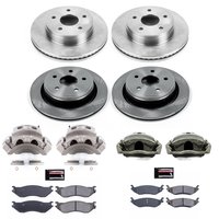 Direct OE Stock Replacement Low-Dust Ceramic Brake Pad, Rotor and Caliper Kit for 2004-2006 Dodge Durango