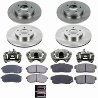 Direct OE Stock Replacement Low-Dust Ceramic Brake Pad, Rotor and Caliper Kit for 2002-2004 Nissan Maxima/I35