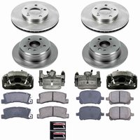 Direct OE Stock Replacement Low-Dust Ceramic Brake Pad, Rotor and Caliper Kit for 1997-1999 Lexus ES300/Camry/Solara