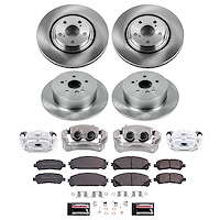 KCOE4129A OE Stock Replacement Low-Dust Ceramic Brake Pad, Rotor & Caliper Kit