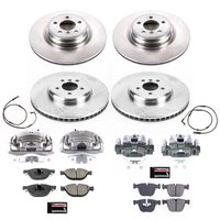 OE Stock Replacement Low-Dust Ceramic Brake Pad, Rotor and Caliper Kit for 2009 BMW 750Li