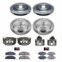 Direct OE Stock Replacement Low-Dust Ceramic Brake Pad, Rotor and Caliper Kit for 2013-2019 Ford Police Interceptor Sedan