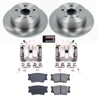 Direct OE Stock Replacement Low-Dust Ceramic Brake Pad, Rotor and Caliper Kit for 2013-2018 Lexus ES300h/ES350