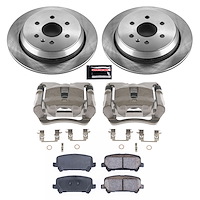 OE Stock Replacement Low-Dust Ceramic Brake Pad, Rotor and Caliper Kit for 2015-2019 Chevrolet Colorado