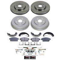 OE Stock Replacement Low-Dust Ceramic Brake Pad, Rotors, Drum + Shoe Kit for 2015-2017 Chevrolet Trax