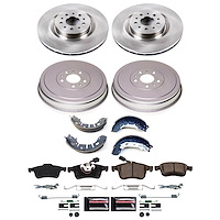 OE Stock Replacement Low-Dust Ceramic Brake Pad, Rotors, Drum + Shoe Kit for 2015-2022 Ram ProMaster City