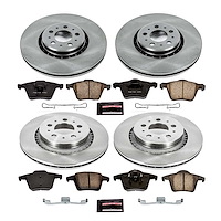 1-Click Daily Driver Brake Kits Front & Rear OE Replacement Rotors Z16 Ceramic Scorched Brake Pads