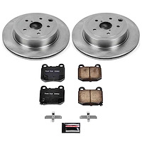 1-Click Daily Driver Brake Kits Rear OE Replacement Rotors Z16 Ceramic Scorched Brake Pads