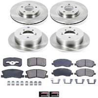 1-Click Daily Driver Brake Kits Front & Rear OE Replacement Rotors Z16 Ceramic Scorched Brake Pads