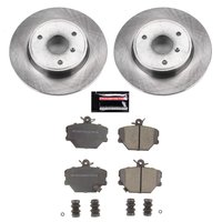 OE Stock Replacement Low-Dust Ceramic Brake Pad and Rotor Kit for 2008-2016 Smart Fortwo