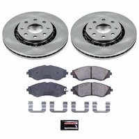 1-Click Daily Driver Brake Kits Front OE Replacement Rotors Z16 Ceramic Scorched Brake Pads