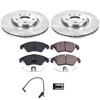 1-Click Daily Driver Brake Kits Front OE Replacement Rotors Z16 Ceramic Scorched Brake Pads