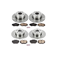 1-Click Daily Driver Brake Kits Front & Rear OE Replacement Rotors Z16 Ceramic Scorched Brake Pads