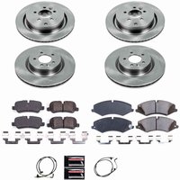 1-Click Daily Driver Brake Kits Front & Rear OE Replacement Rotors Z16 Ceramic Scorched Brake Pads