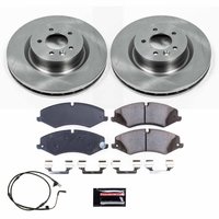 1-Click Daily Driver Brake Kits Front OE Replacement Rotors Z16 Ceramic Scorched Brake Pads