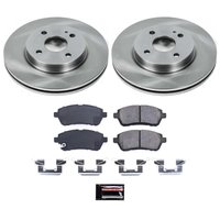 1-Click Daily Driver Brake Kits Front OE Replacement Rotors Z16 Ceramic Scorched Brake Pads