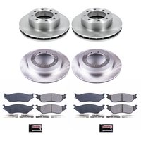 OE Stock Replacement Low-Dust Ceramic Brake Pad and Rotor Kit for 2002-2004 Ford F-450 Super Duty