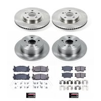 1-Click Daily Driver Brake Kits Front & Rear OE Replacement Rotors Z16 Ceramic Scorched Brake Pads