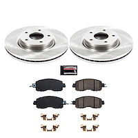 1-Click Daily Driver Brake Kits Front OE Replacement Rotors Z16 Ceramic Scorched Brake Pads