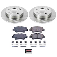 1-Click Daily Driver Brake Kits Rear OE Replacement Rotors Z16 Ceramic Scorched Brake Pads