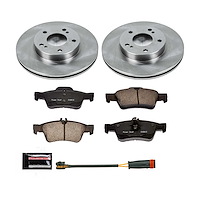 1-Click Daily Driver Brake Kits Front OE Replacement Rotors Z16 Ceramic Scorched Brake Pads