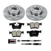 1-Click Daily Driver Brake Kits Front OE Replacement Rotors Z16 Ceramic Scorched Brake Pads